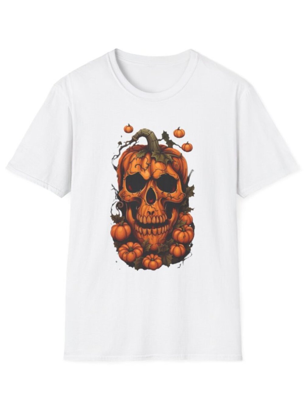 Unisex Halloween Pumpkin Skull Graphic T-Shirt